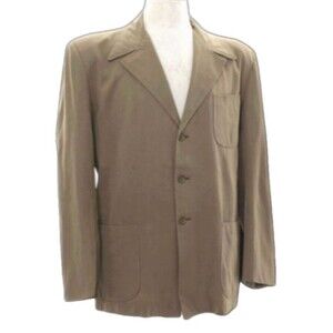 Mens vlv 1950's Vintage Gabardine Rockabilly Hollywood jacket blazer Satin 42 L